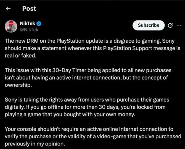 PlayStation 新 DRM 引爆争议 30日未登入游戏将消失惹怒玩家 第3张 PlayStation 新 DRM 引爆争议 30日未登入游戏将消失惹怒玩家 第3张