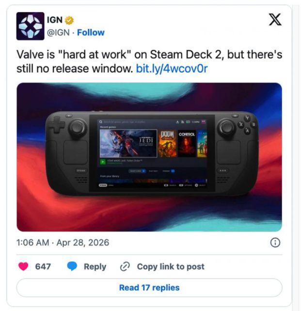 Steam Deck 2 推出时间未定 2028 前登场机会低 第2张 Steam Deck 2 推出时间未定 2028 前登场机会低 第2张