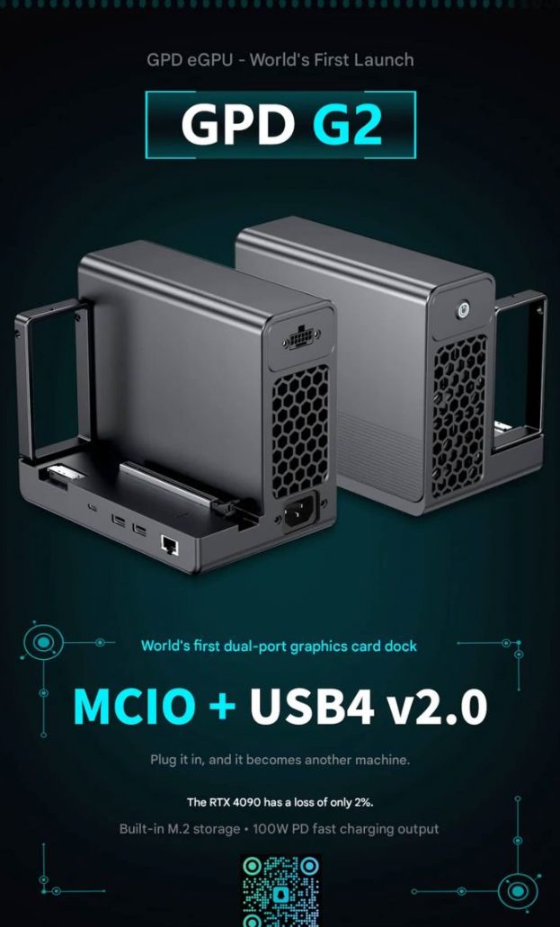 GPD 发表 MCIO 迷你电脑与 eGPU 效能逼近原生仅差 2% 第2张
