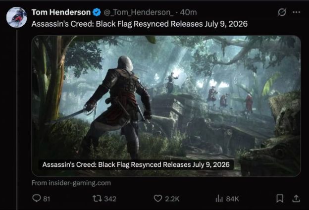 Ubisoft《刺客教条4：黑旗 Resynced》单机重制版将于7月9日推出 第2张