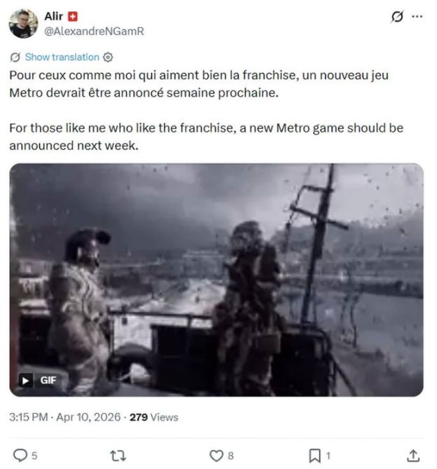 《Metro》新作传最快下周公开　主线系列终于有新消息 第2张