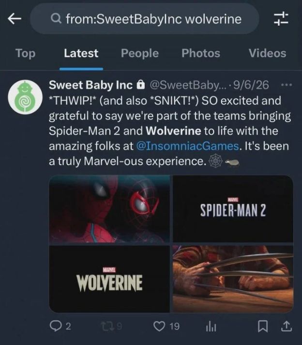 Sweet Baby Inc. 再成焦点 《漫威狼人》合作消息掀讨论浪潮 - PS5小白盒 Sweet Baby Inc. 再成焦点 《漫威狼人》合作消息掀讨论浪潮 - PS5小白盒
