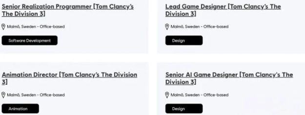 《全境封锁 3》开发加速 Ubisoft 一口气招聘7大核心职位 - PS5小白盒 《全境封锁 3》开发加速 Ubisoft 一口气招聘7大核心职位 - PS5小白盒