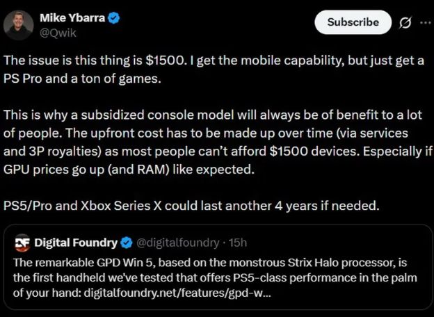 前暴雪高层称 PS5 Pro 比高价游戏手提游戏机更值得入手 - PS5小白盒 前暴雪高层称 PS5 Pro 比高价游戏手提游戏机更值得入手 - PS5小白盒