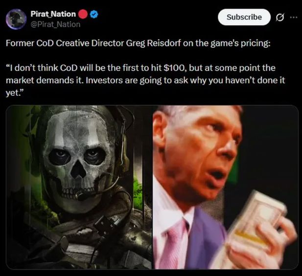 前《Call of Duty》总监直言:100 美元游戏终会出现 业界只等第一个「开价」 - PS5小白盒 前《Call of Duty》总监直言:100 美元游戏终会出现 业界只等第一个「开价」 - PS5小白盒