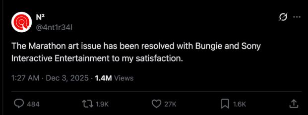 《马拉松》艺术侵权争议落幕 涉事艺术家确认与 Bungie、Sony 达成解决方案 - PS5小白盒 《马拉松》艺术侵权争议落幕 涉事艺术家确认与 Bungie、Sony 达成解决方案 - PS5小白盒