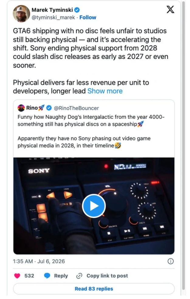 Sony 2028 停止 PS5 光碟前 发行商预料 2027 年已掀数位化浪潮 - PS5小白盒 Sony 2028 停止 PS5 光碟前 发行商预料 2027 年已掀数位化浪潮 - PS5小白盒