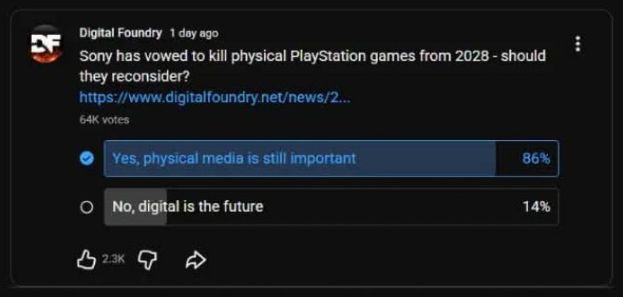 Sony 停止实体游戏掀反弹 逾 85% 玩家反对取消光碟版 - PS5小白盒 Sony 停止实体游戏掀反弹 逾 85% 玩家反对取消光碟版 - PS5小白盒