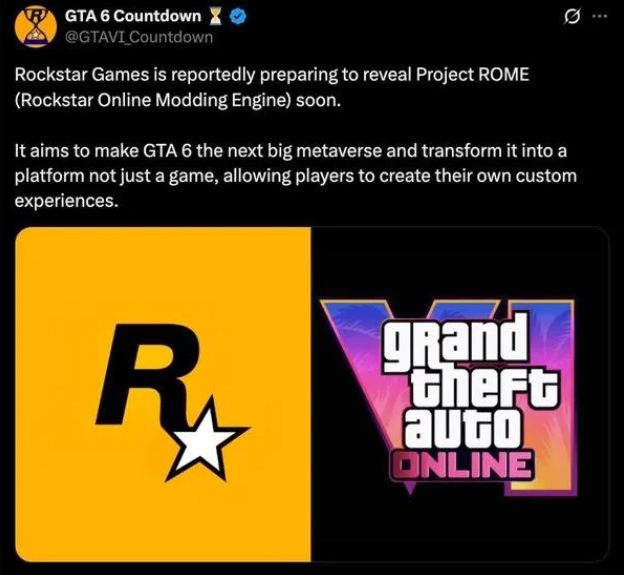 Rockstar 推出 Project ROME 模组平台 让《GTA 6》玩家打造自订内容 - PS5小白盒 Rockstar 推出 Project ROME 模组平台 让《GTA 6》玩家打造自订内容 - PS5小白盒