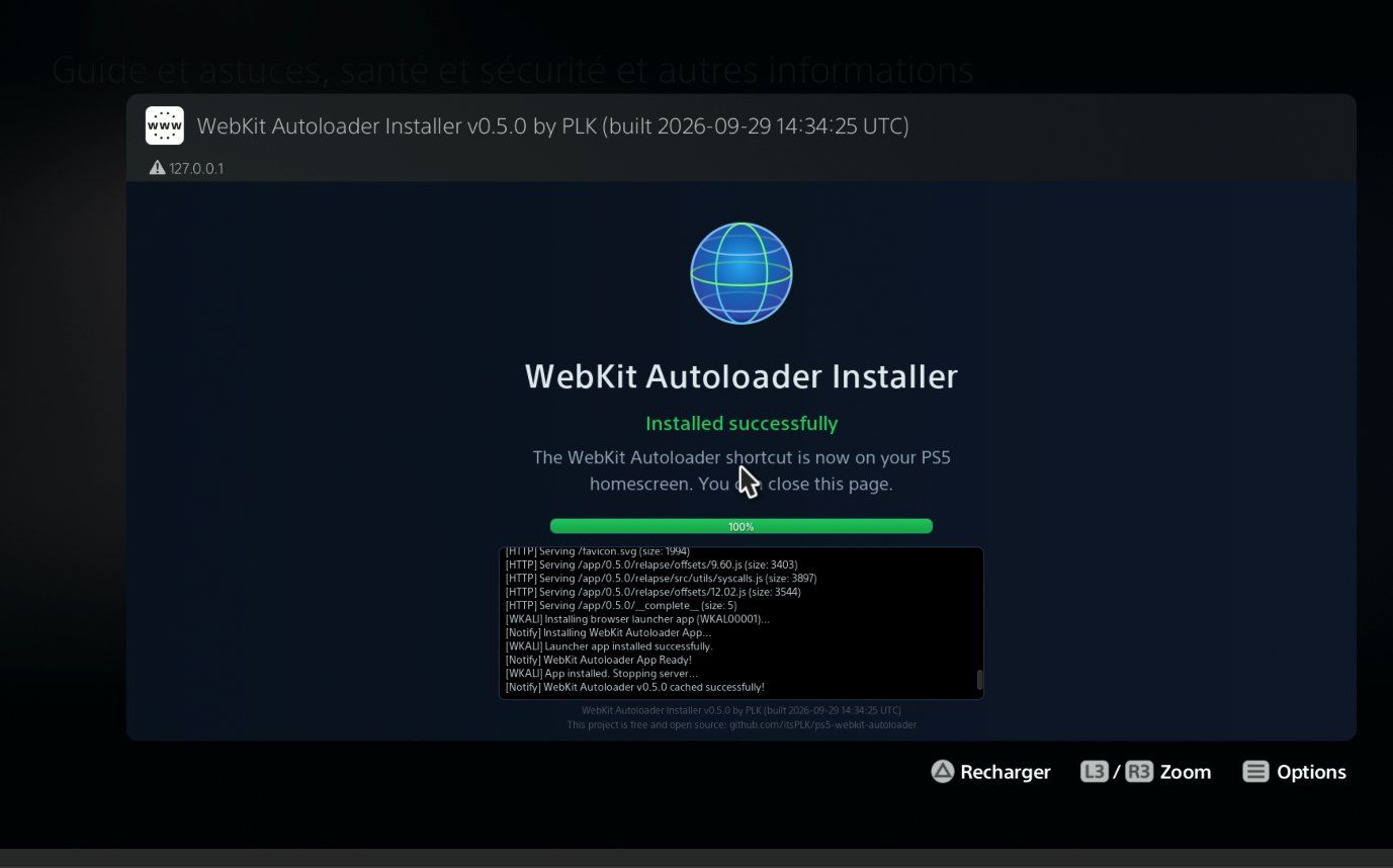 [工具] 简易版webkit-autoloader-installer v0.5.0安装器 折腾网页 [新手必备]  - PS5小白盒
