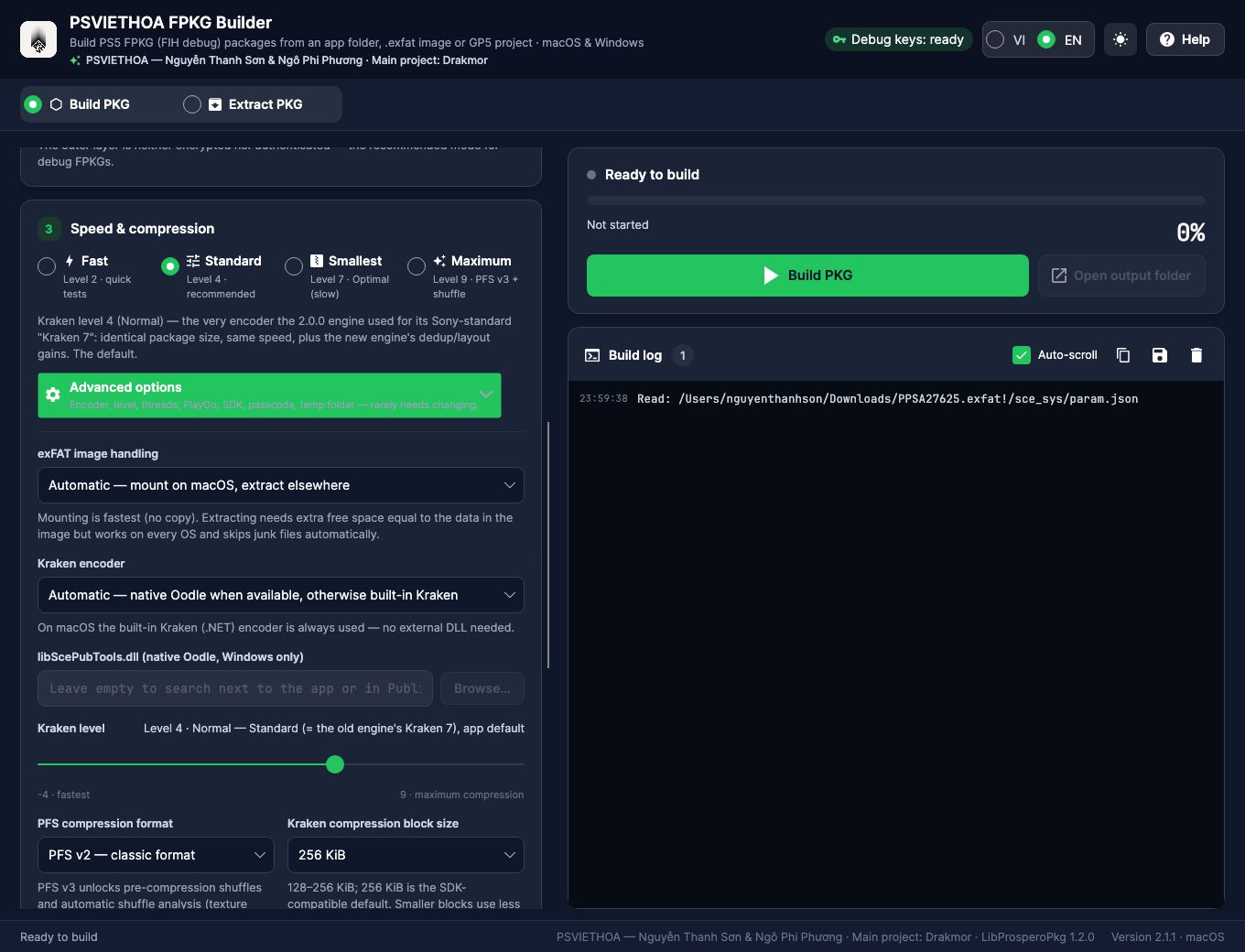 PSVIETHOA FPKG Builder2.2.6>转换工具【exFAT/ffpfsc/ffpkg 转换FPKG】 - PS5小白盒